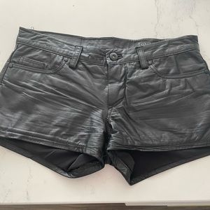 BlankNYC black 100% leather shorts